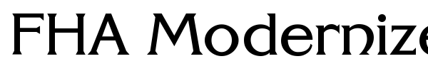 FHA Modernized Ideal ClassicNC font preview